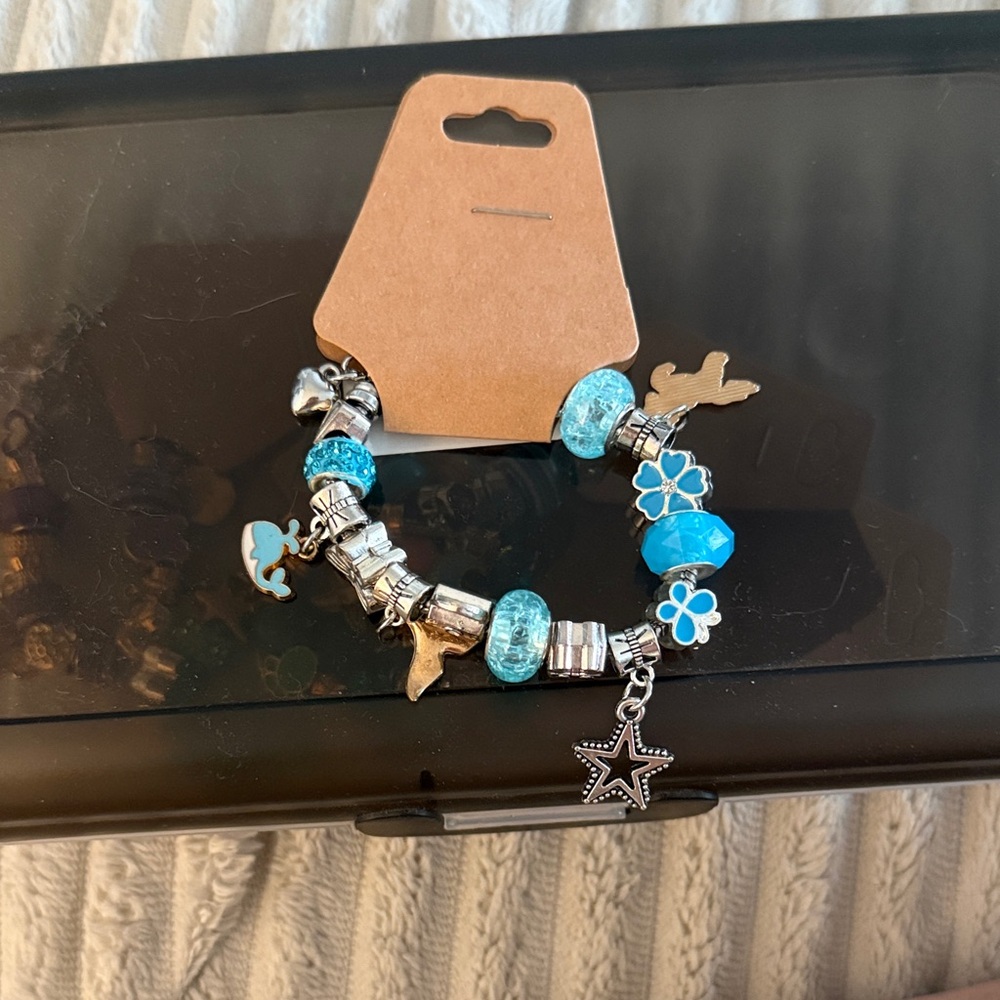 Blue and Silver Charm Bracelet